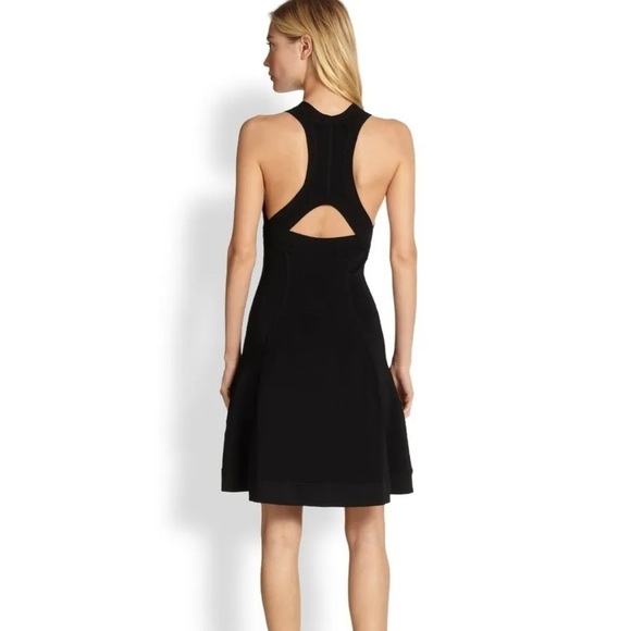 A.L.C. Barrett Racerback black fit and flare dress - Picture 3 of 8